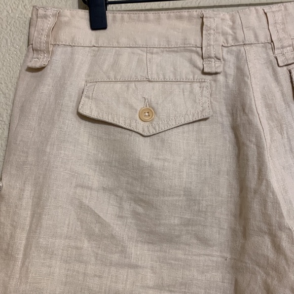 BCBGMAXAZRIA Beaded Linen Fabia Cargo Shorts - Picture 9 of 11